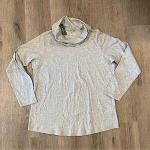 LL Bean Interlock Cowl Tunic Grey XL NWOT